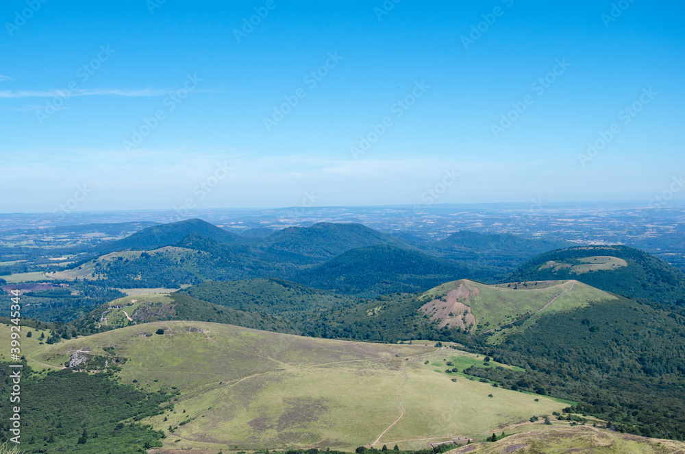 Viewpoint, Puy de Dôme, fault of Limagne, Auvergne, France