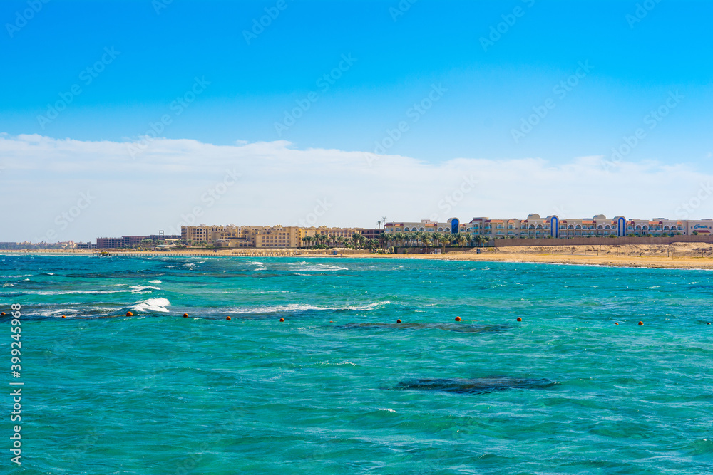 Landscape of luxury hotel on the Red sea