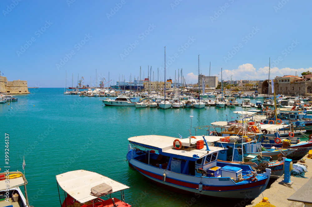 Heraklion port in Crete