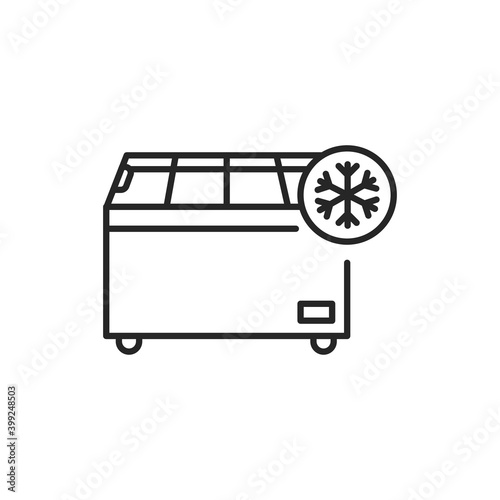Freezer cold color line icon. Household equipment.