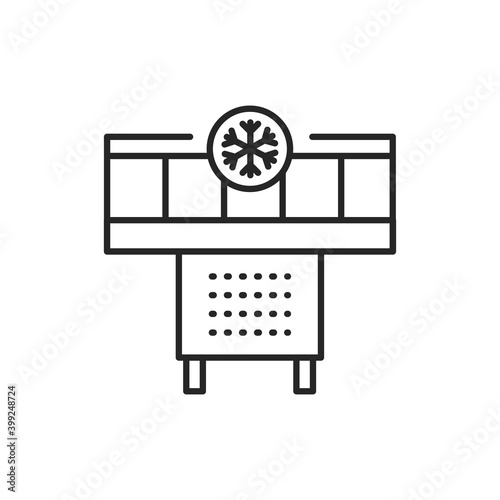 Freezer cold color line icon. Household equipment.