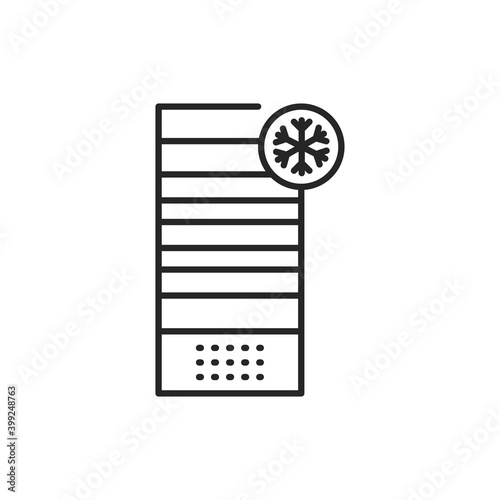 Freezer cold color line icon. Household equipment.
