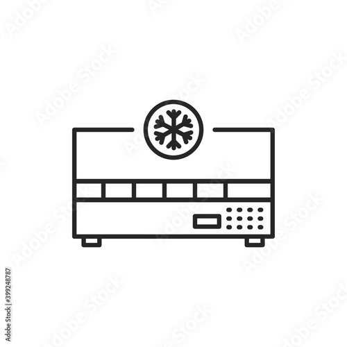 Freezer cold color line icon. Household equipment.