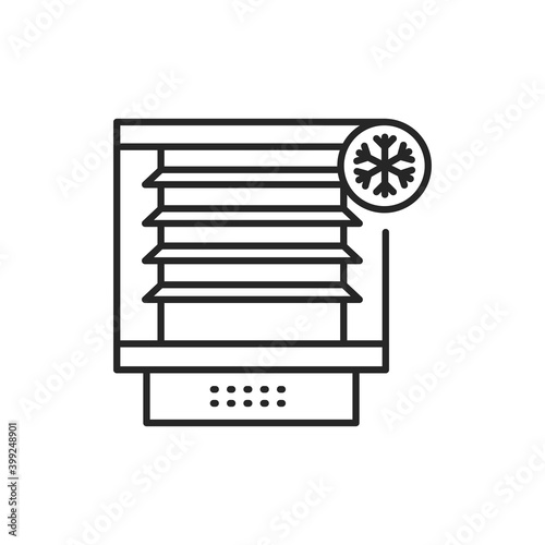 Freezer cold color line icon. Household equipment.