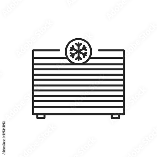 Freezer cold color line icon. Household equipment.