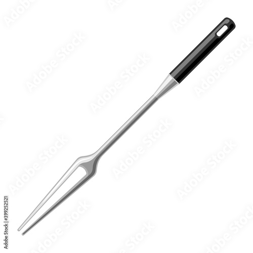 Illustration of steel cooking fork.