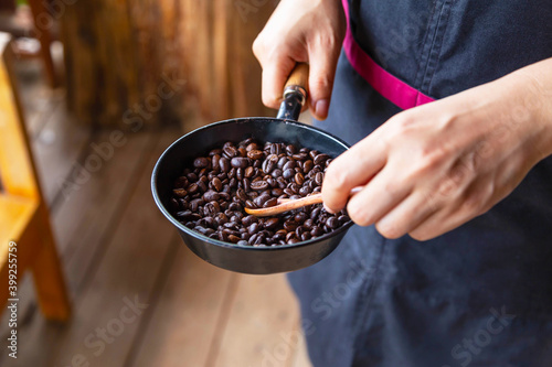 Traditional roasting of coffee