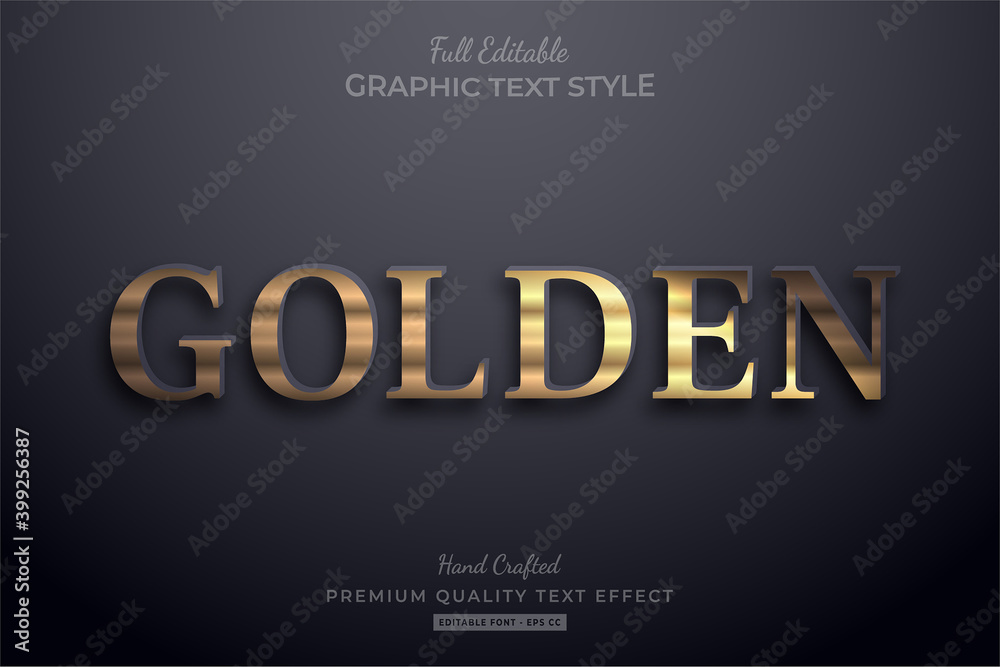 Golden Elegant Editable Text Effect Font Style Golden Elegant Editable Text Effect Font Style