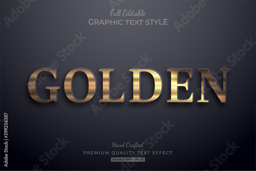 Golden Elegant Editable Text Effect Font Style