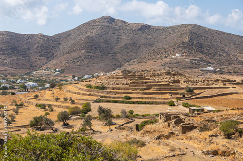 Archaeological Site of Skarkos - early Bronze Age settlement on the Ios island, Cyclades, Greece.