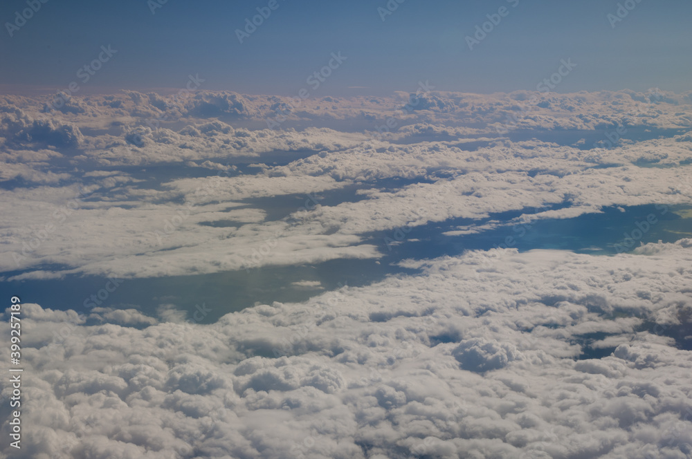 Cloudscape view from an airplane on the turkish territory. Turkey.