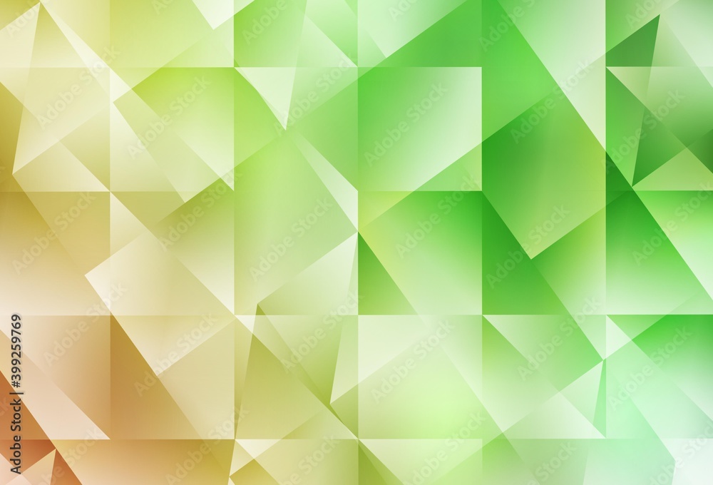 Obraz premium Light Green, Red vector triangle mosaic template.