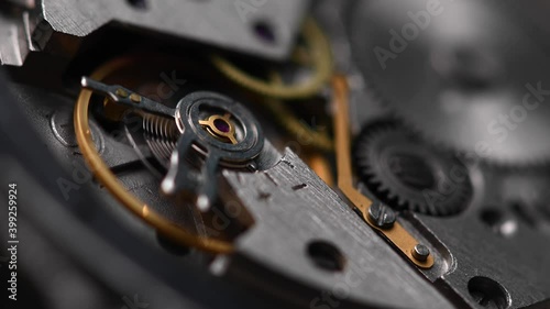 Wallpaper Mural Working gear mechanism of an old wrist watch in macro. Close-up Torontodigital.ca
