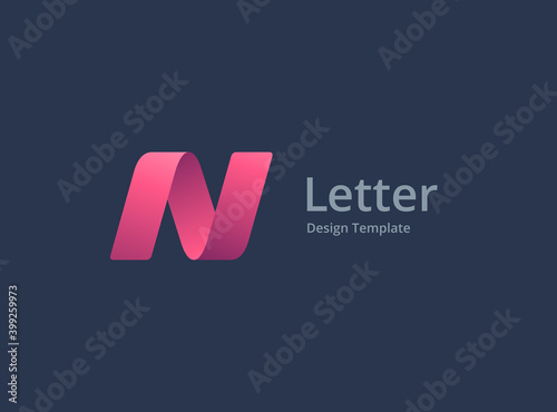Letter N logo icon design template elements photo
