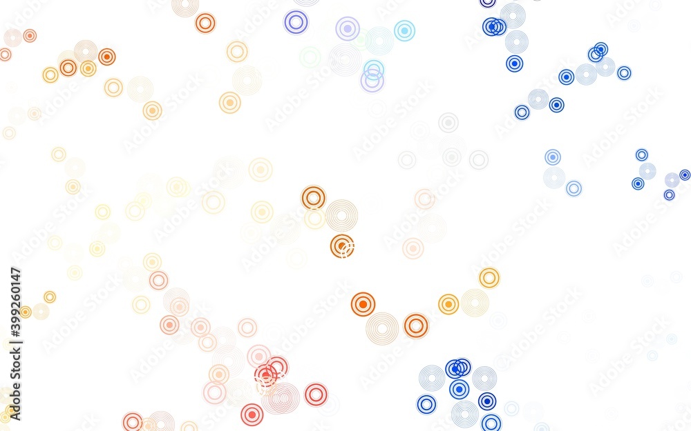 Light Orange vector background with spots.