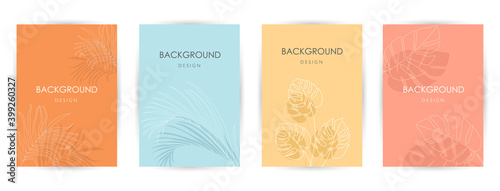 Elegant continuous line drawing. Minimal Set of abstract creative universal artistic templates. Good for poster, card, invitation, flyer, cover, banner, placard, brochure and other graphic design.