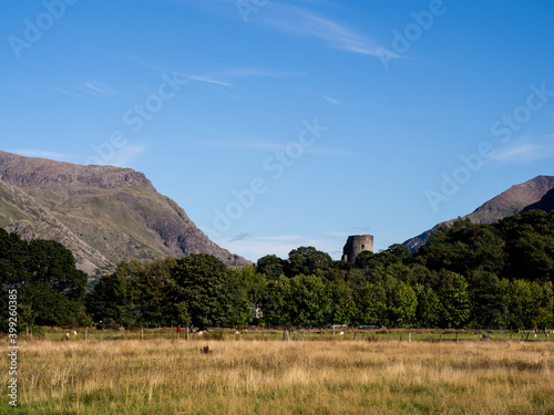 One of the old disused chimneys in countryside at llanberis  Gwynedd  North west wales  uk