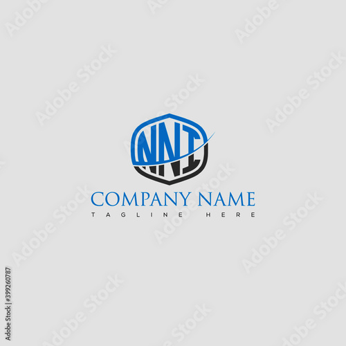 NNI/NNT Letter Logo Design Cross Monogram Icon.	 photo