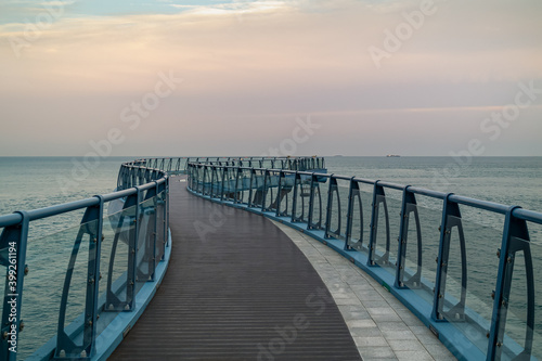 Daritdol observatory located on the coast of Cheongsapo in Haeundae, Busan, South Korea