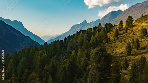 Beautiful alpine summer view at Hochgurgl, Oetztal, Tyrol, Austria
