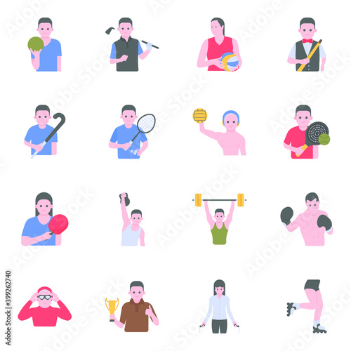 Wallpaper Mural 
Pack of Amusement and Fitness Exercise Flat Icons 
 Torontodigital.ca