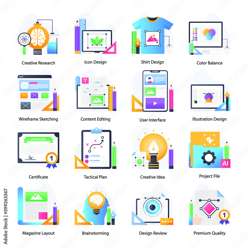 
Flat Icons of Project Management
