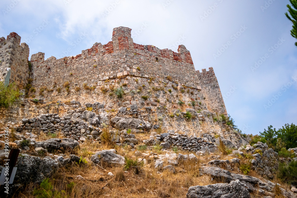 An old fortress from the Ottoman Empire in the city of Antalya, Turkey.