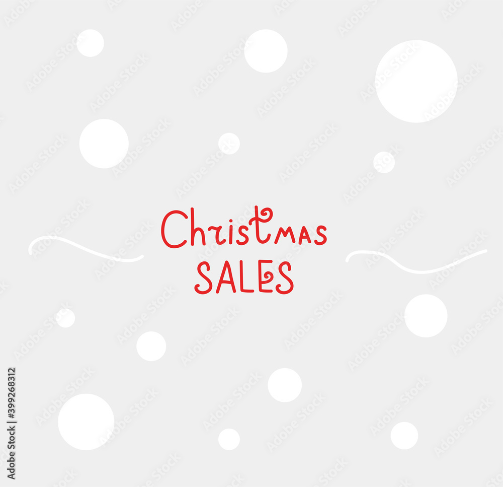 Christmas sales hand drawn beautiful lettering for shop and business. Eps 10 vector