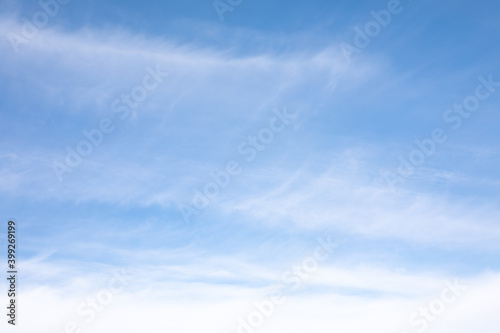 blue sky with white clouds copy space
