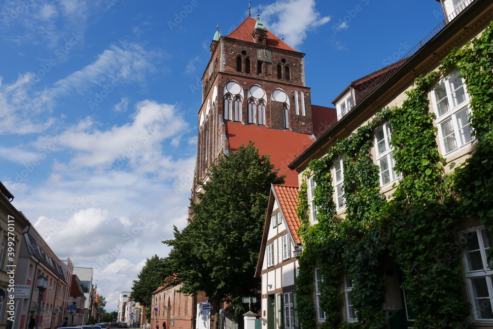 Marienkirche in der Hansestadt Greifswald in Mecklenburg-Vorpommern an der Ostsee