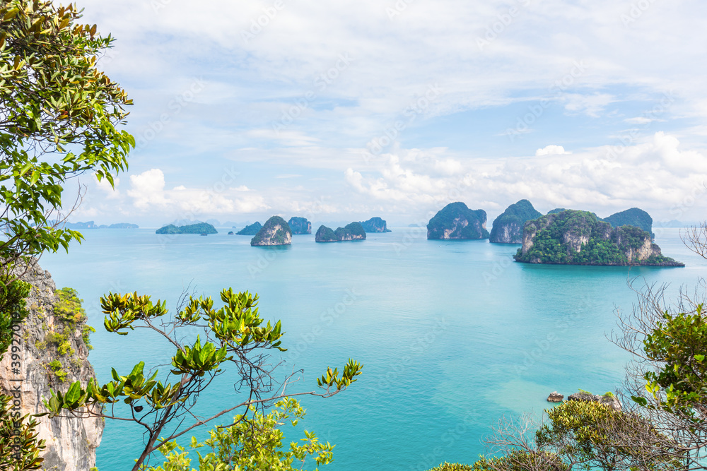 Koh Hong island view point to Beautiful scenery view 360 degree at Thailand.