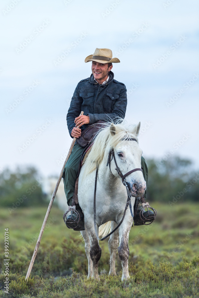 Gardian, cowboy horseman of the Camargue Gardian, cowboy horseman of the Camargue
