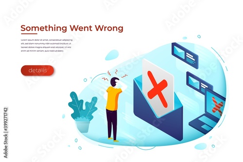 Vector illustration - online service access error