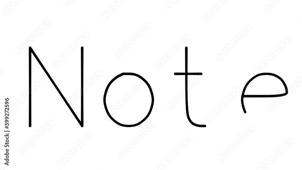 Note Handwritten Text Animation in Various Sans-Serif Fonts and Weights