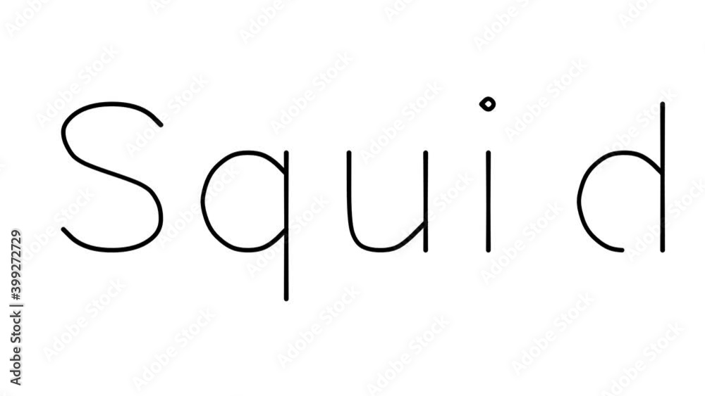 Squid Handwritten Text Animation in Various Sans-Serif Fonts and Weights Squid Handwritten Text Animation in Various Sans-Serif Fonts and Weights