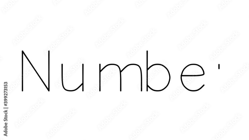Number Handwritten Text Animation in Various Sans-Serif Fonts and Weights Number Handwritten Text Animation in Various Sans-Serif Fonts and Weights