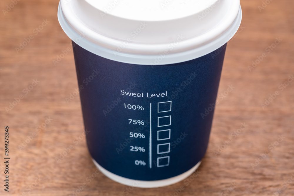 Portable Cup with Sweet Level (Diet and Diabetes Concept) Portable Cup with Sweet Level (Diet and Diabetes Concept)