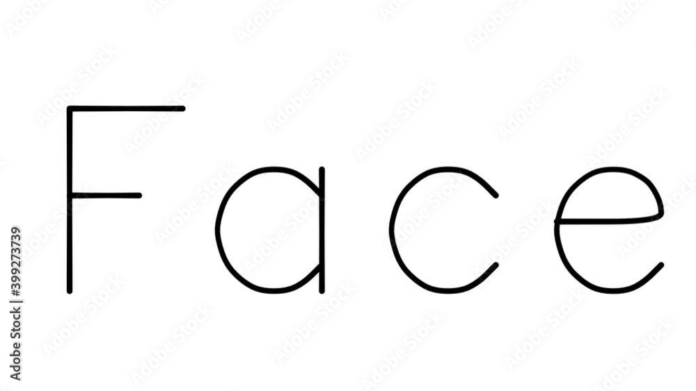 Face Handwritten Text Animation in Various Sans-Serif Fonts and Weights