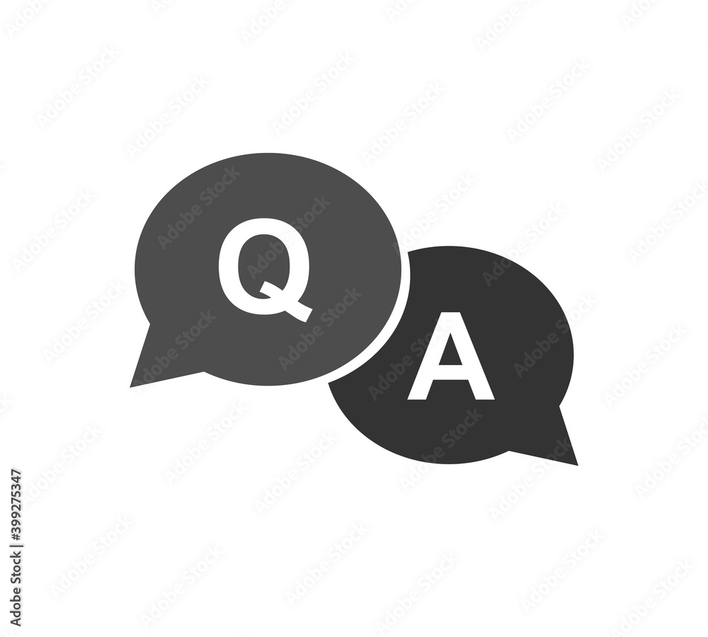 Questions and Answers or Q and A Speech Bubbles Flat Vector Icon for Apps and Websites Vector Questions and Answers or Q and A Speech Bubbles Flat Vector Icon for Apps and Websites Vector
