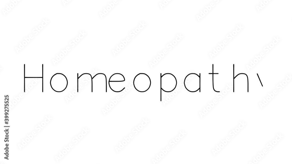 Homeopathy Handwritten Text Animation in Various Sans-Serif Fonts and Weights