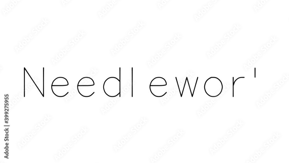 Needlework Handwritten Text Animation in Various Sans-Serif Fonts and Weights Needlework Handwritten Text Animation in Various Sans-Serif Fonts and Weights