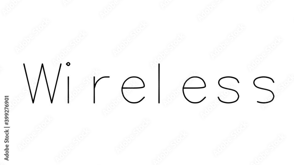 Wireless Handwritten Text Animation in Various Sans-Serif Fonts and Weights Wireless Handwritten Text Animation in Various Sans-Serif Fonts and Weights