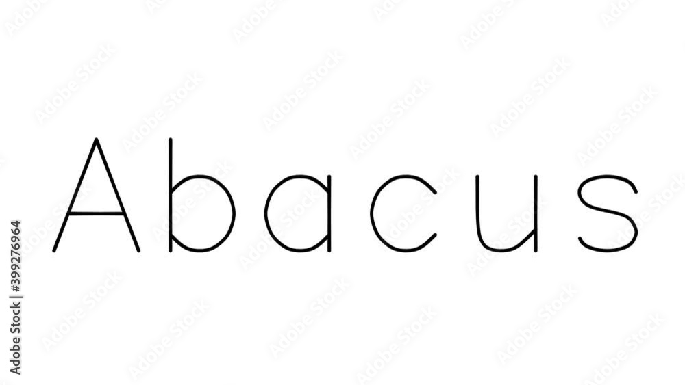 Abacus Handwritten Text Animation in Various Sans-Serif Fonts and Weights Abacus Handwritten Text Animation in Various Sans-Serif Fonts and Weights