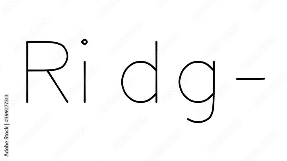 Ridge Handwritten Text Animation in Various Sans-Serif Fonts and Weights