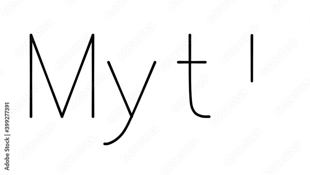 Myth Handwritten Text Animation in Various Sans-Serif Fonts and Weights