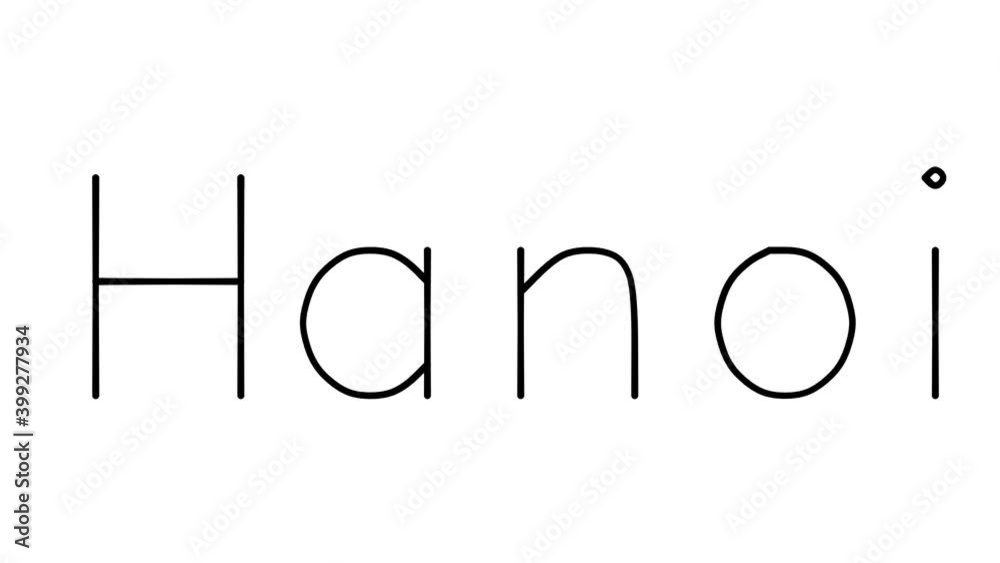 Hanoi Handwritten Text Animation in Various Sans-Serif Fonts and Weights Hanoi Handwritten Text Animation in Various Sans-Serif Fonts and Weights