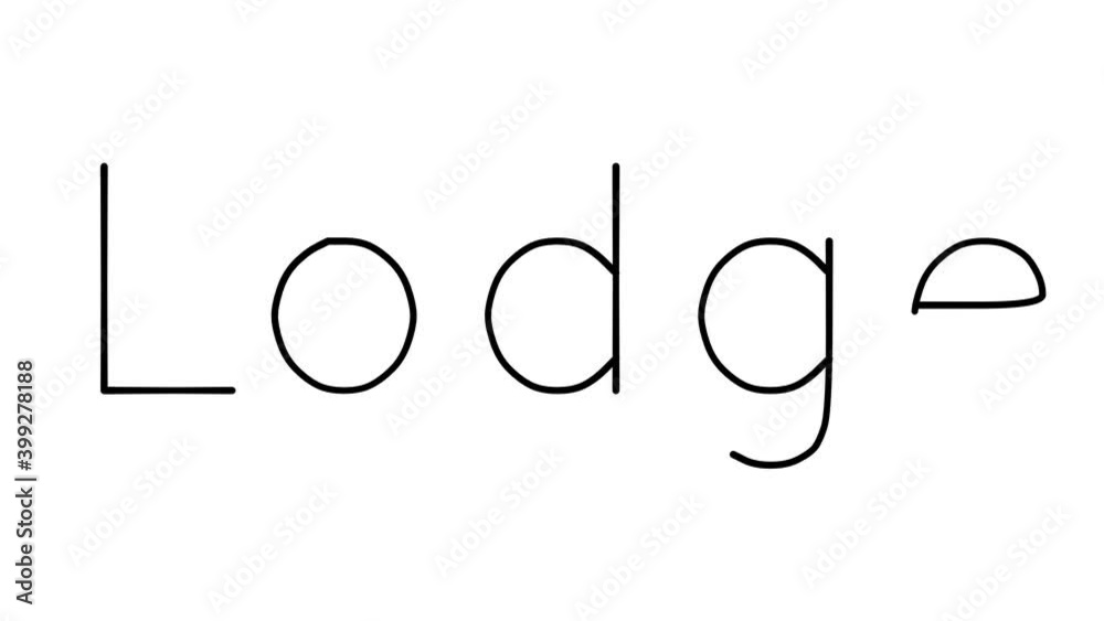 Lodge Handwritten Text Animation in Various Sans-Serif Fonts and Weights