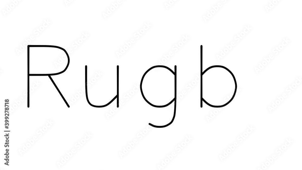 Rugby Handwritten Text Animation in Various Sans-Serif Fonts and Weights Rugby Handwritten Text Animation in Various Sans-Serif Fonts and Weights