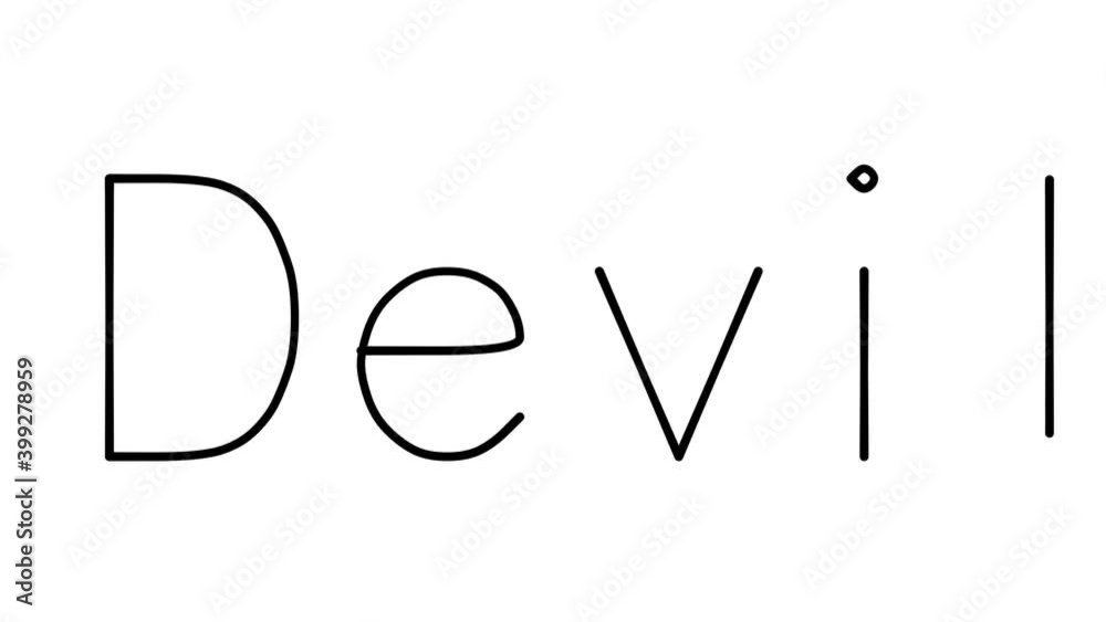 Devil Handwritten Text Animation in Various Sans-Serif Fonts and Weights