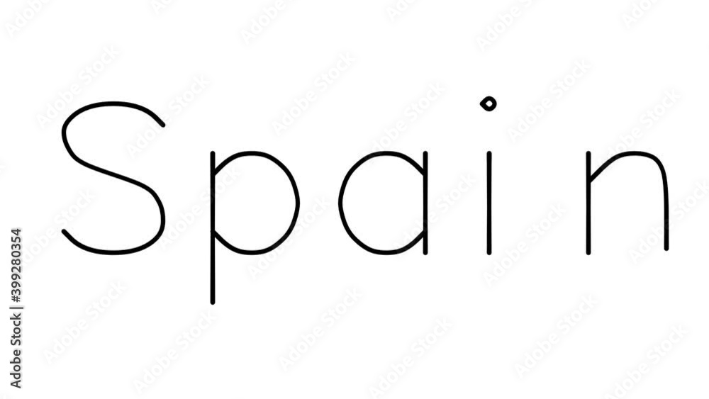 Spain Handwritten Text Animation in Various Sans-Serif Fonts and Weights Spain Handwritten Text Animation in Various Sans-Serif Fonts and Weights